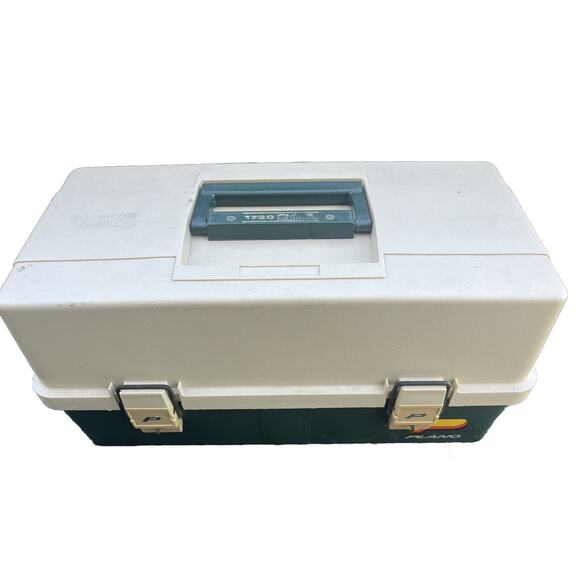 VINTAGE PLANO MODEL #1730 FISHING TACKLE BOX 3 TRAYS TOOL CRAFT STORAGE -Nice!!! - Picture 2 of 6